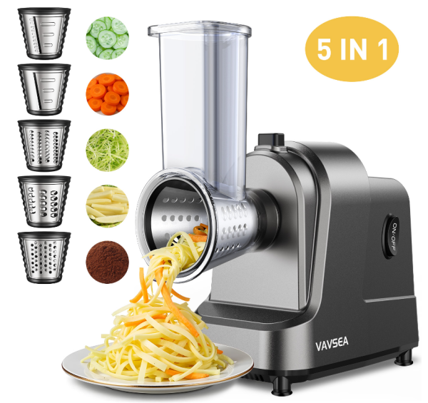 1 VAVSEA 5-in-1 Electric Cheese Grater