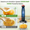 VAVSEA Immersion Blender, 1100W 5-in-1 Hand Blender, 24-Speed Handheld Stick Blender for Kitchen, Chopper, Beaker, Whisk, Milk Frother, for Baby Food Processor/Smoothies, New