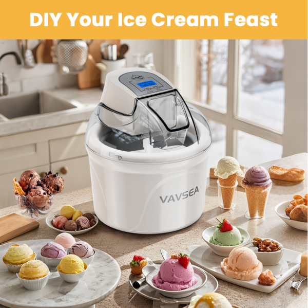 3 VAVSEA 1.5 Qt Ice Cream Maker with Scoop