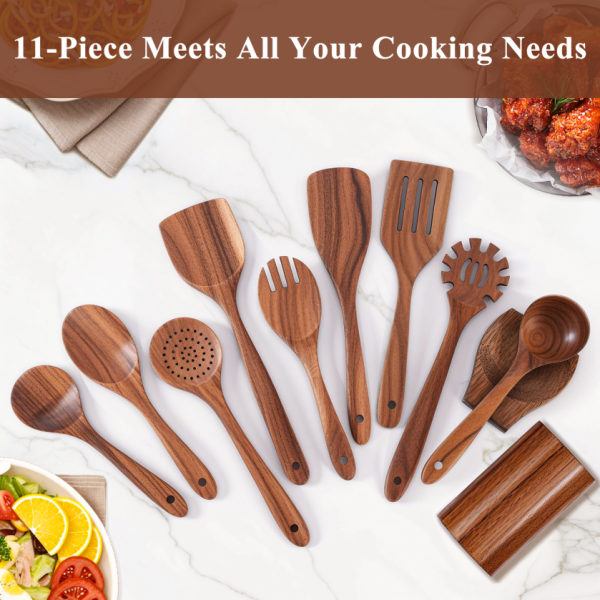 3 VAVSEA 11 Pcs Wooden Spoons for Cooking