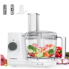 9078-1 VAVSEA 6 Cup Food Processor and Vegetable Chopper for Dicing, Chopping, Mincing, BPA Free, Stainless Steel Blades, White