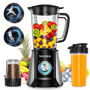 未标题-3 VAVSEA 3-in-1 Blender for Smoothie, 54 oz Smoothie Blender for Kitchen, 1000W Blenders and Grinder Combo for Ice Crushing, Nuts, Shakes, BPA-Free