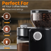 2 VAVSEA Burr Coffee Grinder, Electric Coffee Bean Grinder with 18 Precise Grind Settings, 3-18 Cup, for Espresso/Drip/Pour over/Cold Brew/French Press