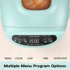 3 VAVSEA Bread Maker, 2LB Automatic Bread Machine with Gluten-Free, Dough, Cake Setting, Nonstick Ceramic Pan for Homemade Bread, Green