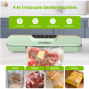 VAVSEA Vacuum Sealer, 62Kpa Food Sealer Machines with 4 Modes, Dry/Draw/Seal/Vac and 10Pcs Bags Starter Kit for Dry & Moist Food Storage Sous Vide for Kitchen, Green