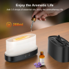 4 VAVSEA Essential Oil Diffuser, 7 Color Flame Diffuser Humidifier, 200ml Time Setting for Home, Room, Black