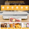 VAVSEA 75Kpa Vacuum Sealer Machine with Built-in 2 Cutters, Food Vacuum Sealer with 1 Roll Bag & 10Pcs Bags and 6 Modes, Suitable for Sous Vide and Seal Food Storage